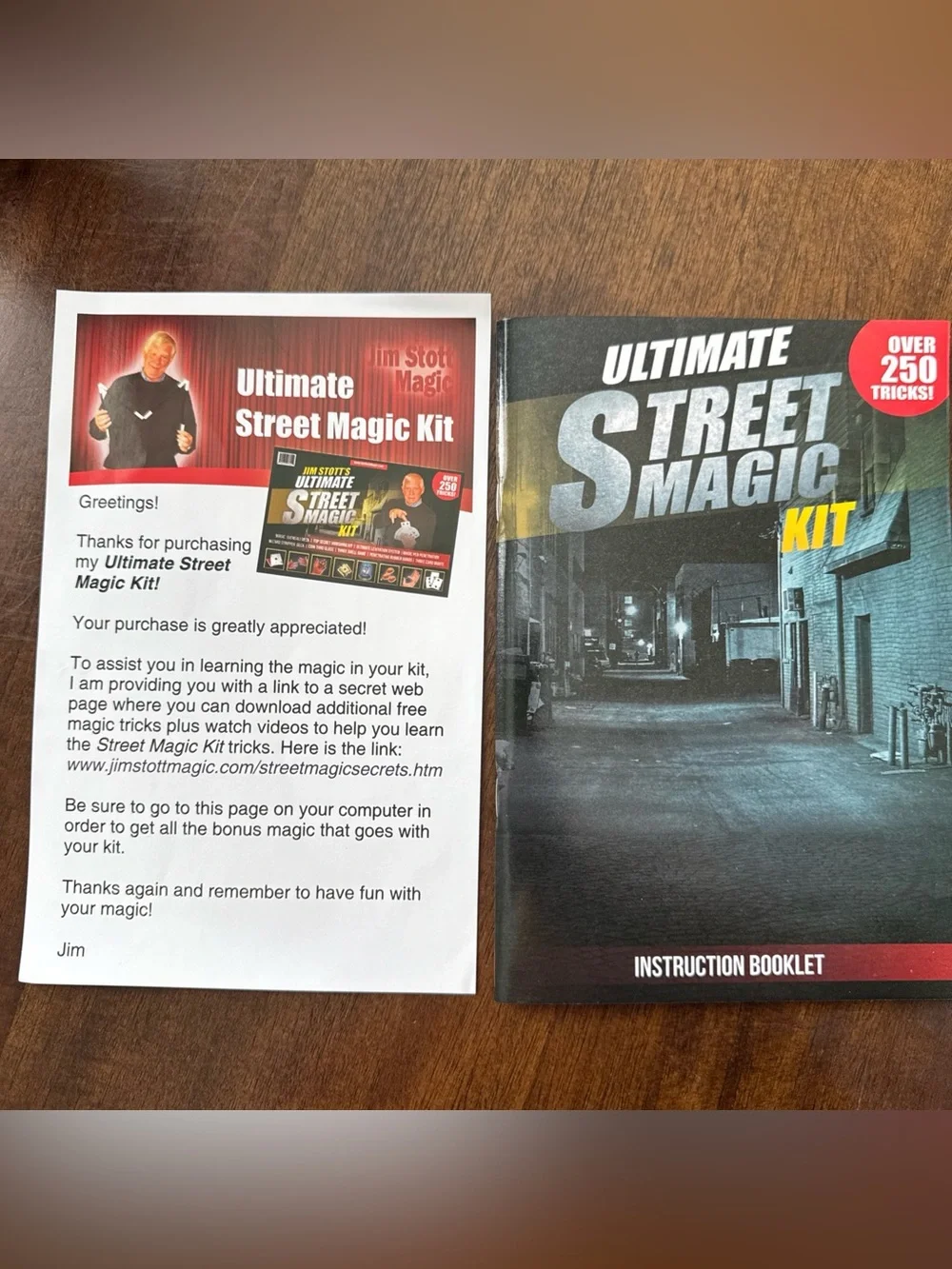 Jim Stott's Magic Kit Lot of 2 Ultimate and Street Card Tricks Illusions
